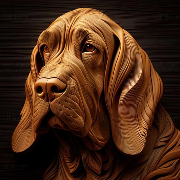 3D model Bloodhound dog (STL)